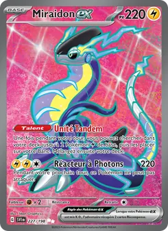 Carte Miraidon-ex de l'extension Écarlate et Violet, numéro 227/198