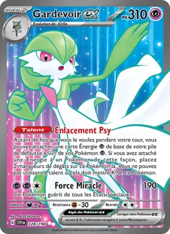 Carte Gardevoir-ex de l'extension Écarlate et Violet, numéro 228/198
