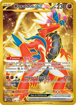 Carte Koraidon-ex de l'extension Écarlate et Violet, numéro 254/198