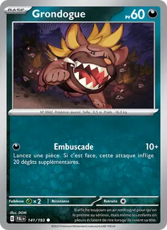Carte Grondogue de l'extension Évolutions à Paldea, numéro 141/193