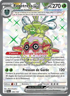 Carte Foretress-ex de l'extension Évolutions à Paldea, numéro 230/193