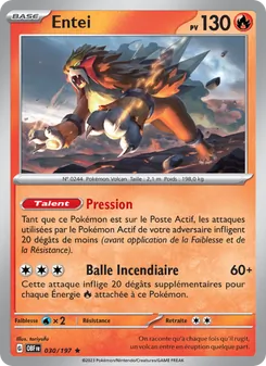 Carte Entei de l'extension Flammes Obsidiennes, numéro 030/197