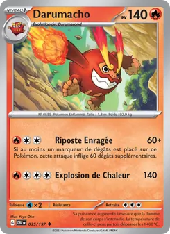 Carte Darumacho de l'extension Flammes Obsidiennes, numéro 035/197
