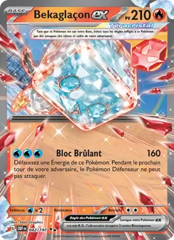 Carte Bekaglaçon-ex de l'extension Flammes Obsidiennes, numéro 042/197