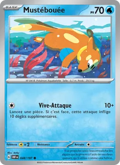 Carte Mustébouée de l'extension Flammes Obsidiennes, numéro 048/197