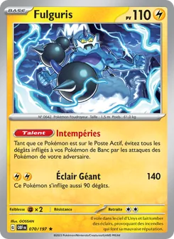 Carte Fulguris de l'extension Flammes Obsidiennes, numéro 070/197