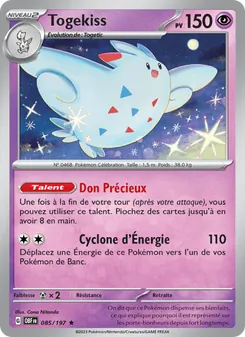 Carte Togekiss de l'extension Flammes Obsidiennes, numéro 085/197