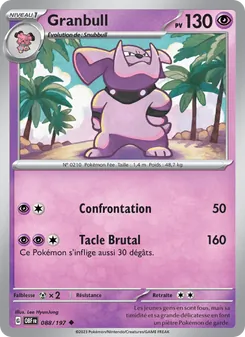 Carte Granbull de l'extension Flammes Obsidiennes, numéro 088/197