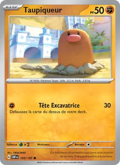 Carte Taupiqueur de l'extension Flammes Obsidiennes, numéro 103/197