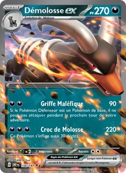 Carte Démolosse-ex de l'extension Flammes Obsidiennes, numéro 134/197