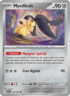 Carte Mysdibule de l'extension Flammes Obsidiennes, numéro 143/197