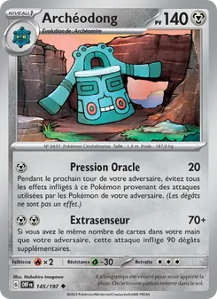 Carte Archéodong de l'extension Flammes Obsidiennes, numéro 145/197