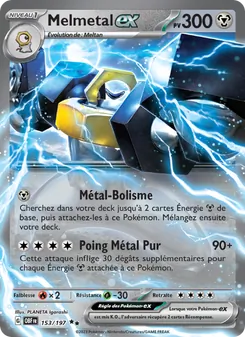 Carte Melmetal-ex de l'extension Flammes Obsidiennes, numéro 153/197