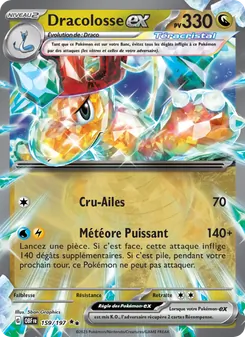 Carte Dracolosse-ex de l'extension Flammes Obsidiennes, numéro 159/197