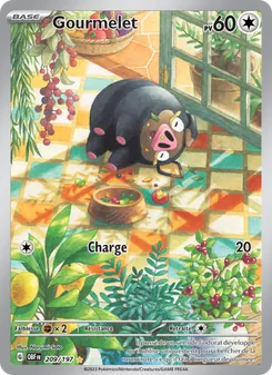 Carte Gourmelet de l'extension Flammes Obsidiennes, numéro 209/197