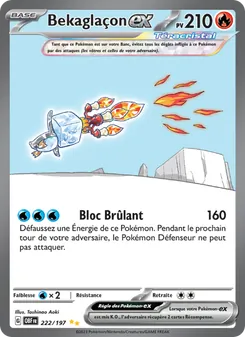 Carte Bekaglaçon-ex de l'extension Flammes Obsidiennes, numéro 222/197