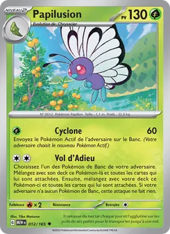 Carte Papilusion de l'extension 151, numéro 012/165