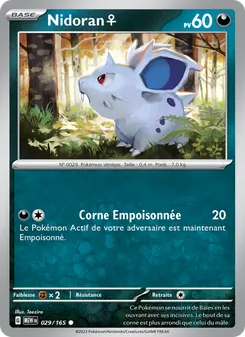 Carte Nidoran♀ de l'extension 151, numéro 029/165