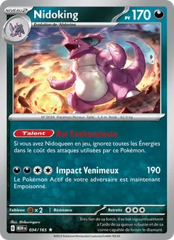 Carte Nidoking de l'extension 151, numéro 034/165