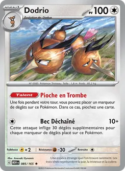 Carte Dodrio de l'extension 151, numéro 085/165