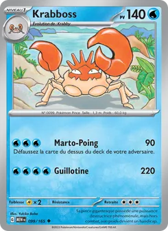 Carte Krabboss de l'extension 151, numéro 099/165
