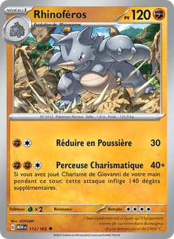 Carte Rhinoféros de l'extension 151, numéro 112/165