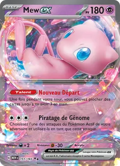 Carte Mew-ex de l'extension 151, numéro 151/165