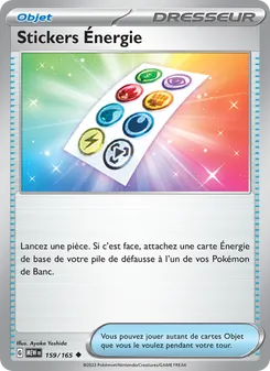 Carte Stickers Énergie de l'extension 151, numéro 159/165