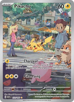 Carte Pikachu de l'extension 151, numéro 173/165