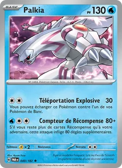 Carte Palkia de l'extension Faille Paradoxe, numéro 040/182