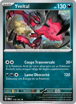 Carte Yveltal de l'extension Faille Paradoxe, numéro 118/182