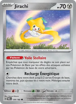 Carte Jirachi de l'extension Faille Paradoxe, numéro 126/182