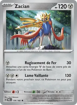 Carte Zacian de l'extension Faille Paradoxe, numéro 136/182