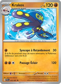 Carte Krakos de l'extension Destinées de Paldea, numéro 052/91