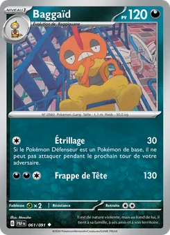 Carte Baggaïd de l'extension Destinées de Paldea, numéro 061/91