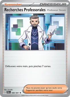 Carte Recherches Professorales de l'extension Destinées de Paldea, numéro 088/91