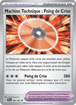 Carte Capsule Technique : Poing de Crise de l'extension Destinées de Paldea, numéro 090/91