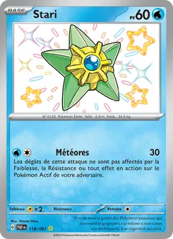 Carte Stari de l'extension Destinées de Paldea, numéro 118/91