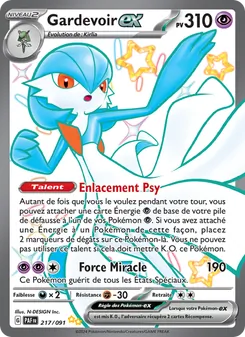 Carte Gardevoir-ex de l'extension Destinées de Paldea, numéro 217/91