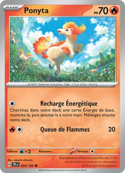Carte Ponyta de l'extension Forces Temporelles, numéro 026/162
