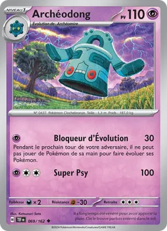 Carte Archéodong de l'extension Forces Temporelles, numéro 069/162
