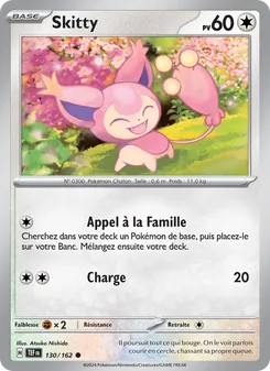 Carte Skitty de l'extension Forces Temporelles, numéro 130/162