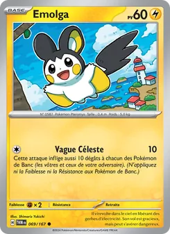 Carte Emolga de l'extension Mascarade Crépusculaire, numéro 069/167