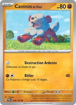 Carte Caninos de Hisui de l'extension Mascarade Crépusculaire, numéro 099/167