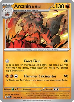 Carte Arcanin de Hisui de l'extension Mascarade Crépusculaire, numéro 100/167