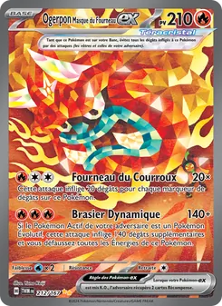 Carte Ogerpon Masque du Fourneau-ex de l'extension Mascarade Crépusculaire, numéro 212/167