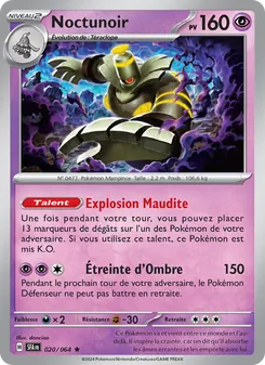 Carte Noctunoir de l'extension Fable Nébuleuse, numéro 020/64