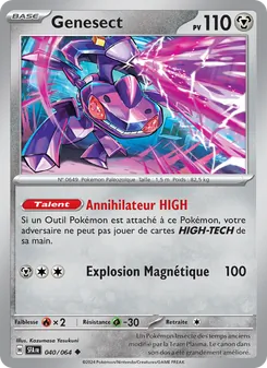 Carte Genesect de l'extension Fable Nébuleuse, numéro 040/64