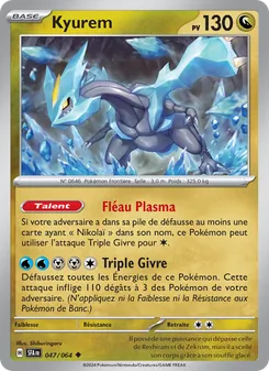 Carte Kyurem de l'extension Fable Nébuleuse, numéro 047/64