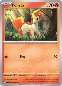 Carte Ponyta de l'extension Couronne Stellaire, numéro 019/142